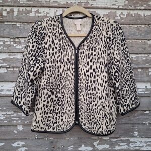 Chico’s Wool Animal Print Jacket Size 0 Small